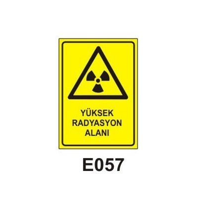Yüksek Radyasyon Alanı Sticker