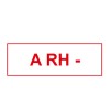A rh(-) Baret Sticker Etiketi