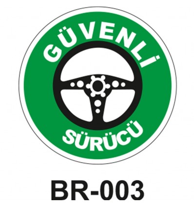 Güvenli Sürücü - Baret Sticker Etiketi
