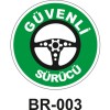 Güvenli Sürücü - Baret Sticker Etiketi